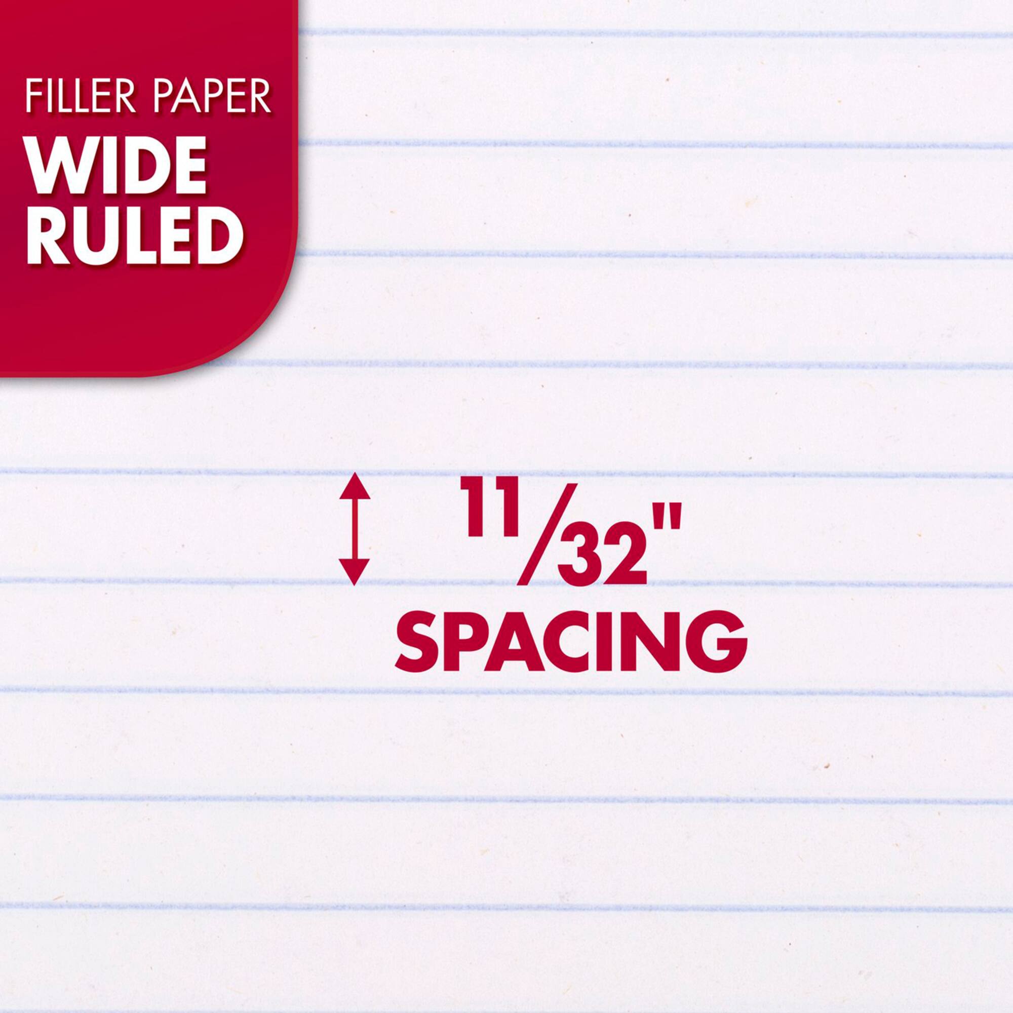 Mead® White Wide Ruled Notebook Filler Paper, 3 Pack of 200